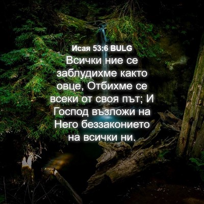 Picture 04 - Исая 53:6 BULG - Всички ние се заблудихме - Bible Verse Picture