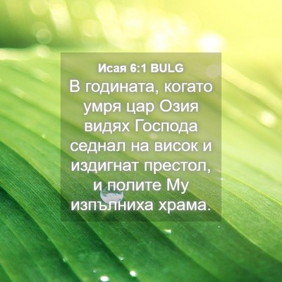 Picture 04 - Исая 6:1 BULG - В годината, когато умря цар - Bible Verse Picture