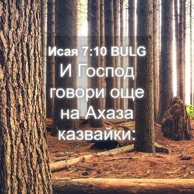Picture 04 - Исая 7:10 BULG - И Господ говори още на - Bible Verse Picture