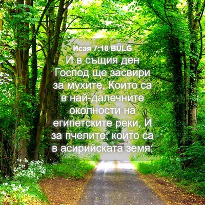 Picture 04 - Исая 7:18 BULG - И в същия ден Господ ще - Bible Verse Picture