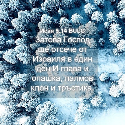 Picture 04 - Исая 9:14 BULG - Затова Господ ще отсече от - Bible Verse Picture