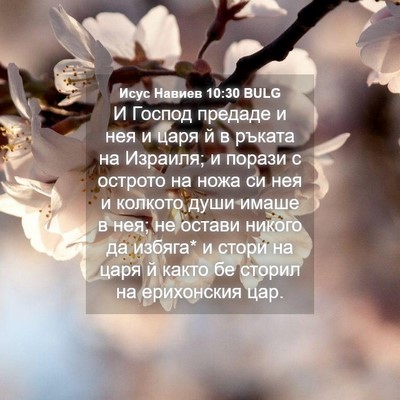 Picture 04 - Исус Навиев 10:30 BULG - И Господ предаде и нея и - Bible Verse Picture