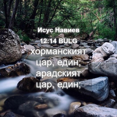 Picture 04 - Исус Навиев 12:14 BULG - хорманският цар, един; - Bible Verse Picture