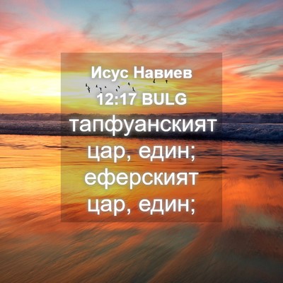 Picture 04 - Исус Навиев 12:17 BULG - тапфуанският цар, един; - Bible Verse Picture