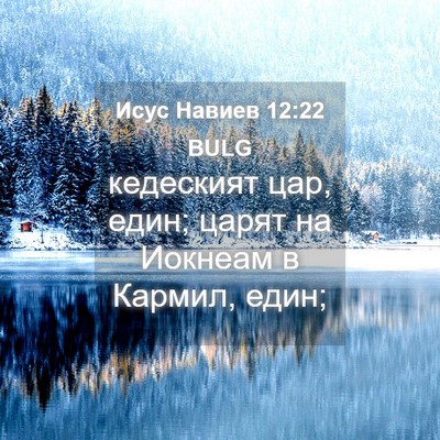 Picture 04 - Исус Навиев 12:22 BULG - кедеският цар, един; царят - Bible Verse Picture