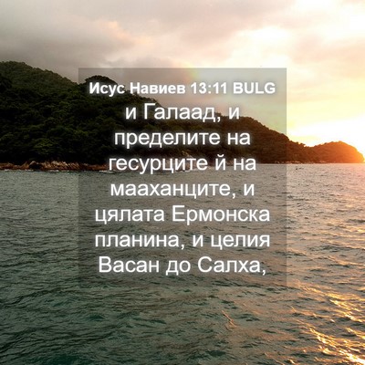 Picture 04 - Исус Навиев 13:11 BULG - и Галаад, и пределите на - Bible Verse Picture