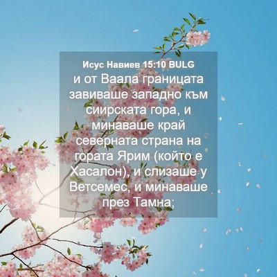 Picture 04 - Исус Навиев 15:10 BULG - и от Ваала границата - Bible Verse Picture