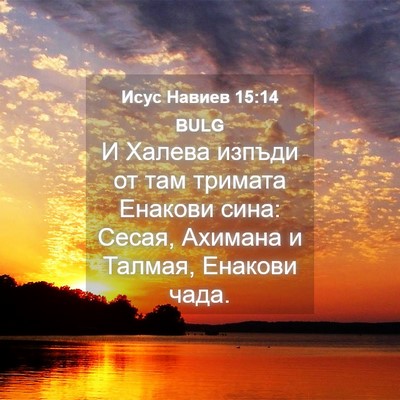 Picture 04 - Исус Навиев 15:14 BULG - И Халева изпъди от там - Bible Verse Picture