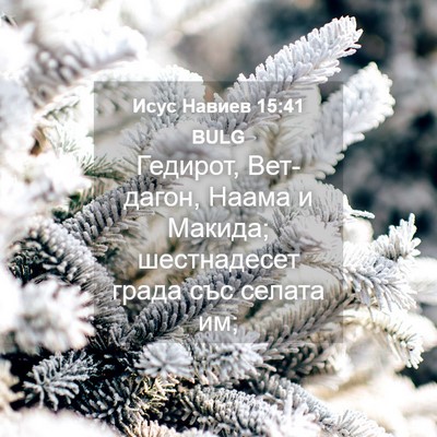 Picture 04 - Исус Навиев 15:41 BULG - Гедирот, Вет-дагон, Наама и - Bible Verse Picture