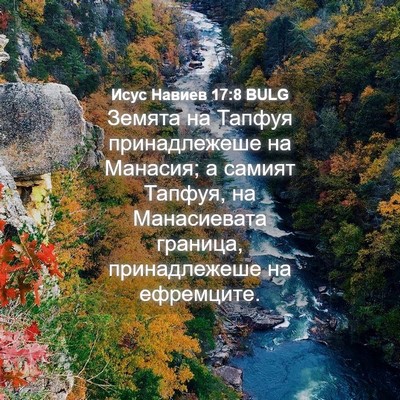 Picture 04 - Исус Навиев 17:8 BULG - Земята на Тапфуя - Bible Verse Picture