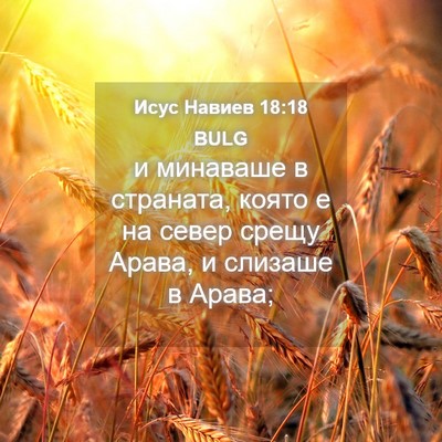 Picture 04 - Исус Навиев 18:18 BULG - и минаваше в страната, - Bible Verse Picture
