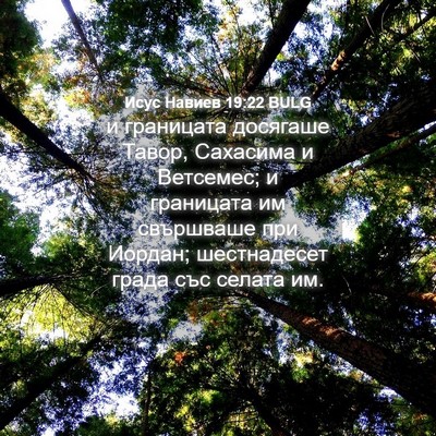 Picture 04 - Исус Навиев 19:22 BULG - и границата досягаше - Bible Verse Picture