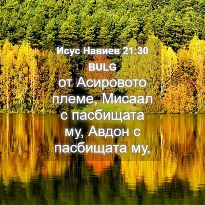 Picture 04 - Исус Навиев 21:30 BULG - от Асировото племе, Мисаал - Bible Verse Picture