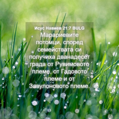 Picture 04 - Исус Навиев 21:7 BULG - Марариевите потомци, - Bible Verse Picture