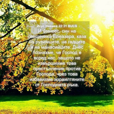 Picture 04 - Исус Навиев 22:31 BULG - И Финеес, син на свещеника - Bible Verse Picture