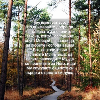 Picture 04 - Исус Навиев 22:5 BULG - Но внимавайте добре да - Bible Verse Picture