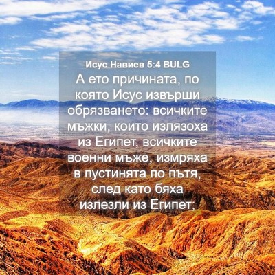 Picture 04 - Исус Навиев 5:4 BULG - А ето причината, по която - Bible Verse Picture