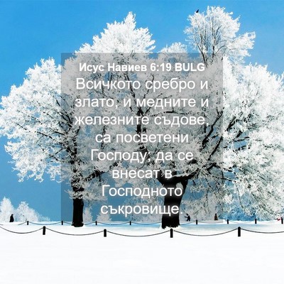 Picture 04 - Исус Навиев 6:19 BULG - Всичкото сребро и злато, и - Bible Verse Picture