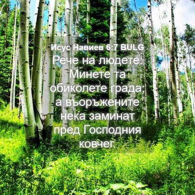 Picture 04 - Исус Навиев 6:7 BULG - Рече на людете: Минете та - Bible Verse Picture