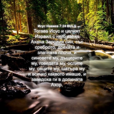 Picture 04 - Исус Навиев 7:24 BULG - Тогава Исус и целият - Bible Verse Picture