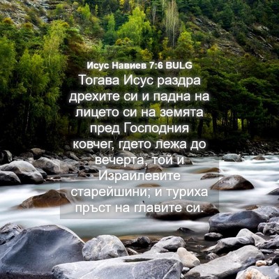Picture 04 - Исус Навиев 7:6 BULG - Тогава Исус раздра дрехите - Bible Verse Picture