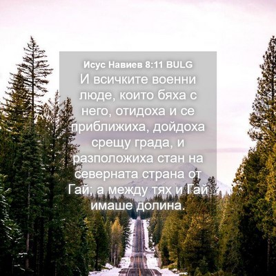 Picture 04 - Исус Навиев 8:11 BULG - И всичките военни люде, - Bible Verse Picture