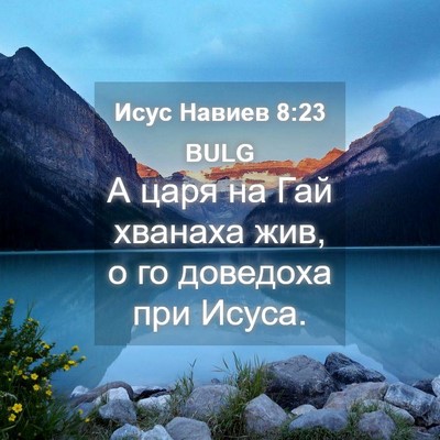 Picture 04 - Исус Навиев 8:23 BULG - А царя на Гай хванаха жив, о - Bible Verse Picture
