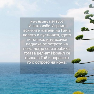Picture 04 - Исус Навиев 8:24 BULG - И като изби Израил - Bible Verse Picture