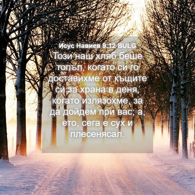Picture 04 - Исус Навиев 9:12 BULG - Този наш хляб беше топъл, - Bible Verse Picture