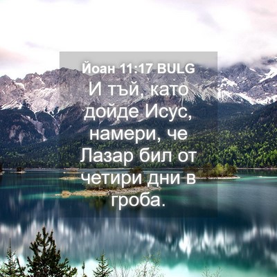 Picture 04 - Йоан 11:17 BULG - И тъй, като дойде Исус, - Bible Verse Picture