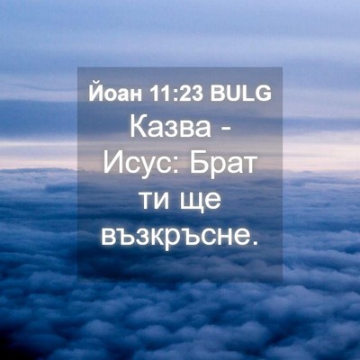 Picture 04 - Йоан 11:23 BULG - Казва - Исус: Брат ти ще - Bible Verse Picture