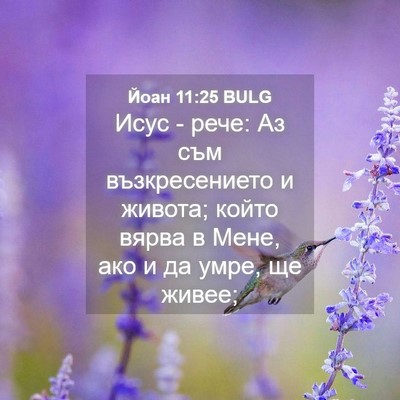 Picture 04 - Йоан 11:25 BULG - Исус - рече: Аз съм - Bible Verse Picture