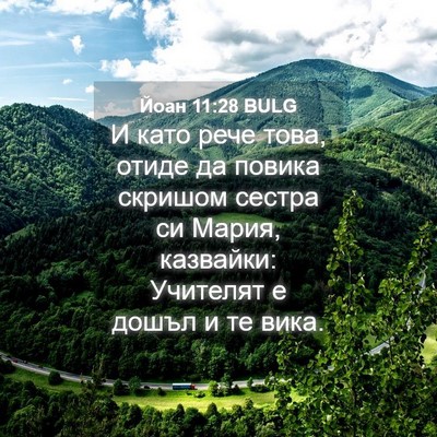 Picture 04 - Йоан 11:28 BULG - И като рече това, отиде да - Bible Verse Picture