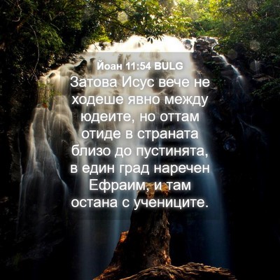 Picture 04 - Йоан 11:54 BULG - Затова Исус вече не ходеше - Bible Verse Picture