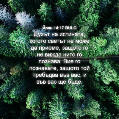 Picture 04 - Йоан 14:17 BULG - Духът на истината, когото - Bible Verse Picture