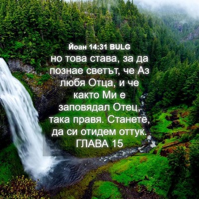 Picture 04 - Йоан 14:31 BULG - но това става, за да познае - Bible Verse Picture