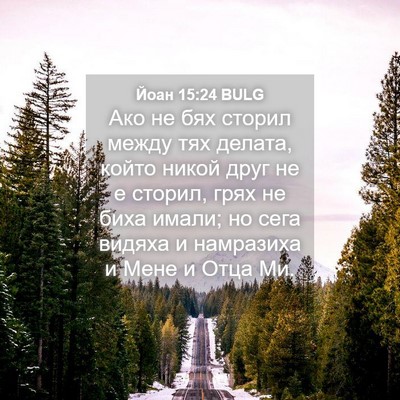 Picture 04 - Йоан 15:24 BULG - Ако не бях сторил между тях - Bible Verse Picture