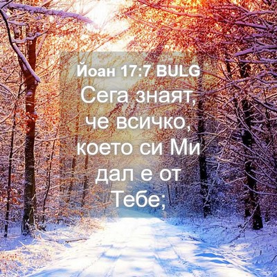 Picture 04 - Йоан 17:7 BULG - Сега знаят, че всичко, - Bible Verse Picture