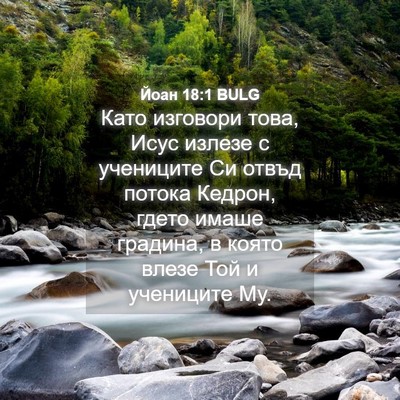 Picture 04 - Йоан 18:1 BULG - Като изговори това, Исус - Bible Verse Picture