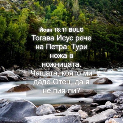 Picture 04 - Йоан 18:11 BULG - Тогава Исус рече на Петра: - Bible Verse Picture
