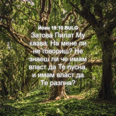 Picture 04 - Йоан 19:10 BULG - Затова Пилат Му казва: На - Bible Verse Picture