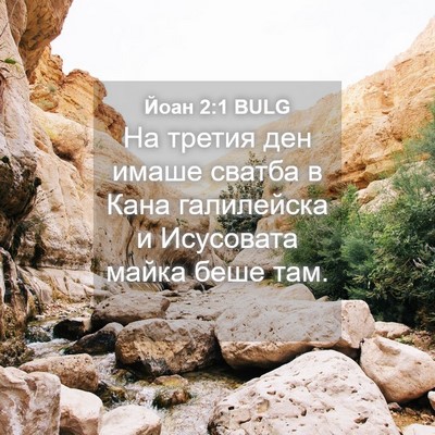 Picture 04 - Йоан 2:1 BULG - На третия ден имаше сватба - Bible Verse Picture