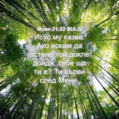 Picture 04 - Йоан 21:22 BULG - Исус му казва: Ако искам да - Bible Verse Picture
