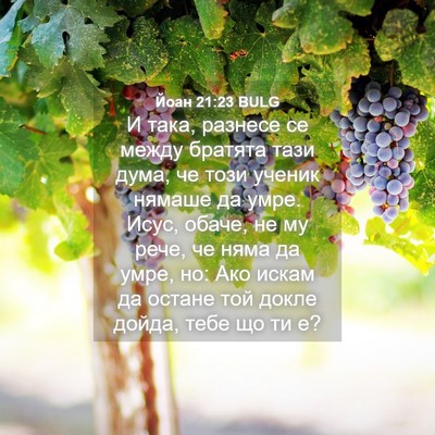 Picture 04 - Йоан 21:23 BULG - И така, разнесе се между - Bible Verse Picture
