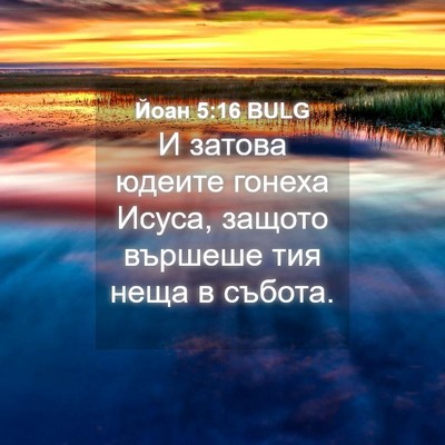 Picture 04 - Йоан 5:16 BULG - И затова юдеите гонеха - Bible Verse Picture