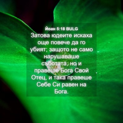 Picture 04 - Йоан 5:18 BULG - Затова юдеите искаха още - Bible Verse Picture
