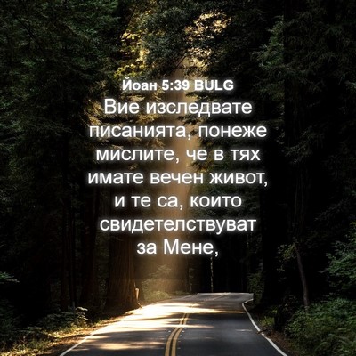 Picture 04 - Йоан 5:39 BULG - Вие изследвате писанията, - Bible Verse Picture