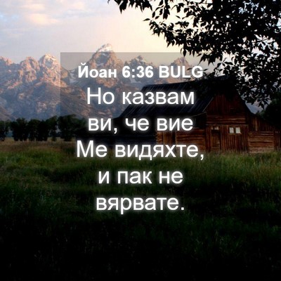 Picture 04 - Йоан 6:36 BULG - Но казвам ви, че вие Ме - Bible Verse Picture