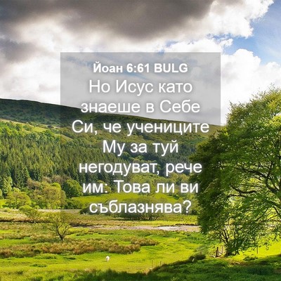 Picture 04 - Йоан 6:61 BULG - Но Исус като знаеше в Себе - Bible Verse Picture