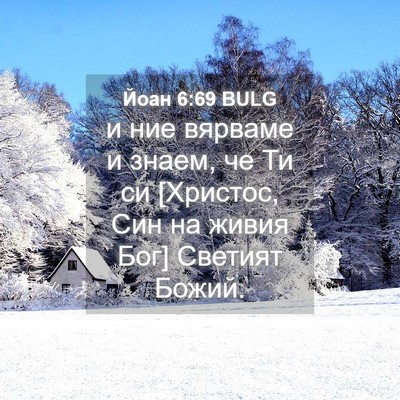 Picture 04 - Йоан 6:69 BULG - и ние вярваме и знаем, че Ти - Bible Verse Picture